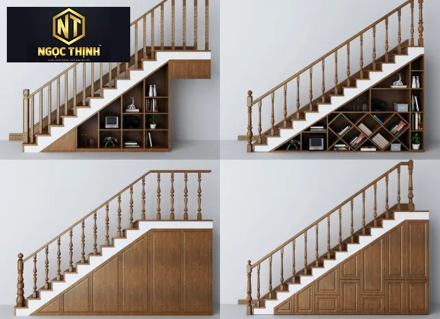 KỆ CẦU THANG NGỌC THỊNH GỖ CAO CẤP & KIỂU MỚI